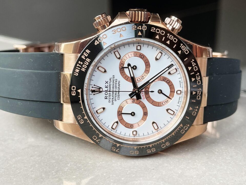 BTF factory 1:1 Rolex Daytona 116515 RG Best Edition White Dial SA4130
